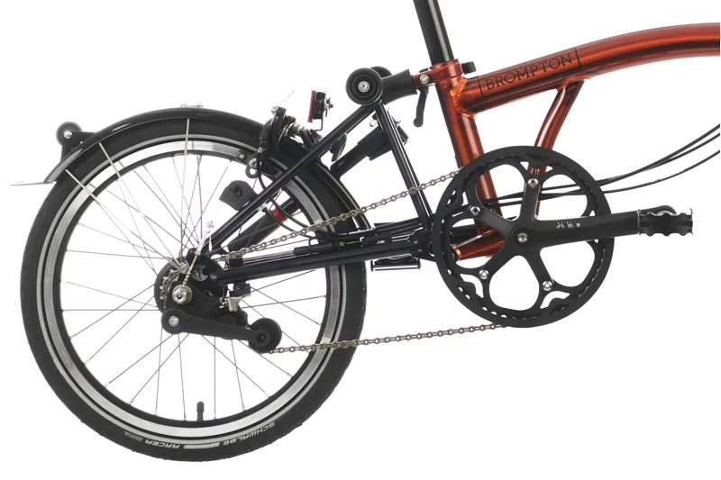 Brompton C Line Explore Folding Bike 2023 in Flame Lacquer-7